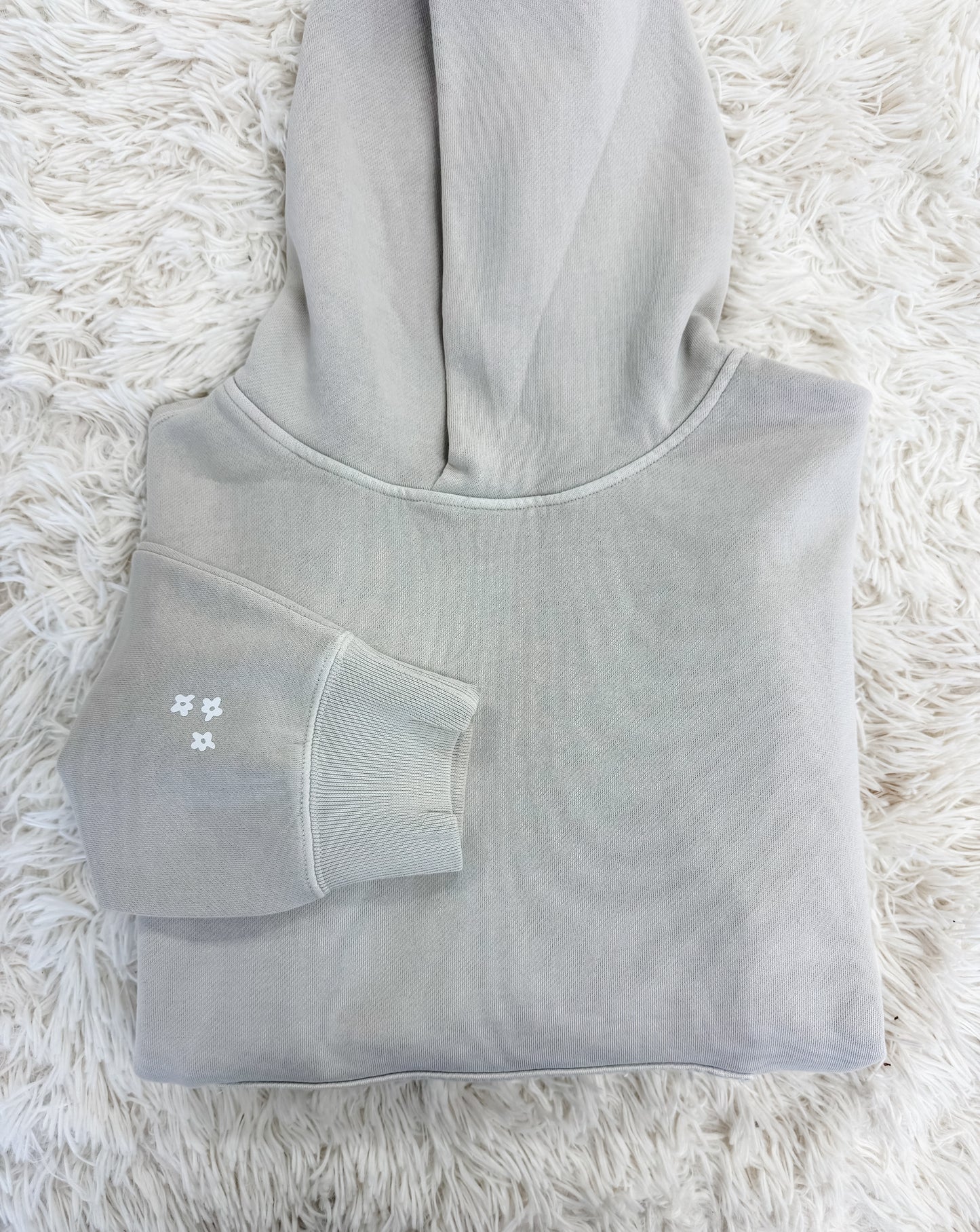 Floral Elevated Faded Bone Hoodie