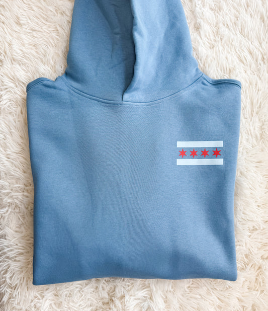 Chicago Flag Unisex Elevated Blue Hoodie