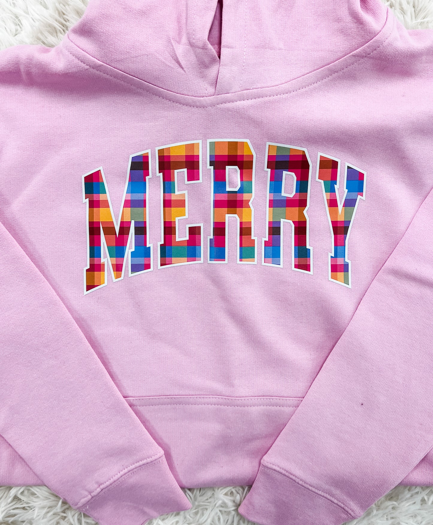 Plaid Merry Youth Sweatshirt
