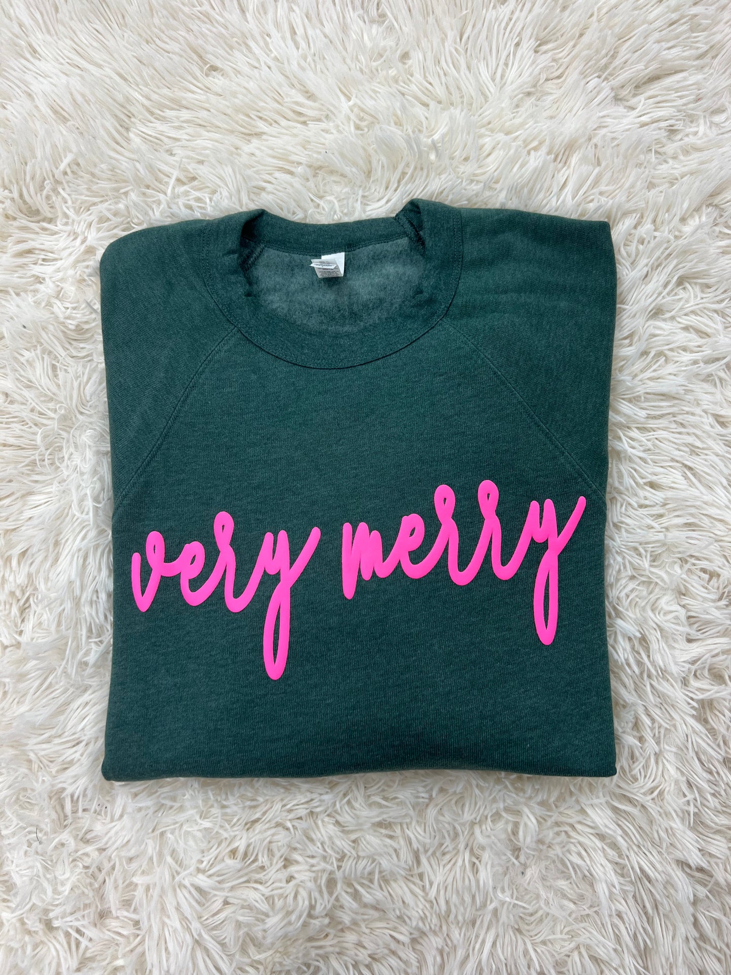Verry Merry Hot Pink Crewneck