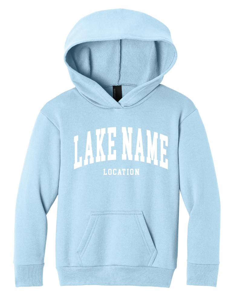 Custom Lake Block Youth Hoodie