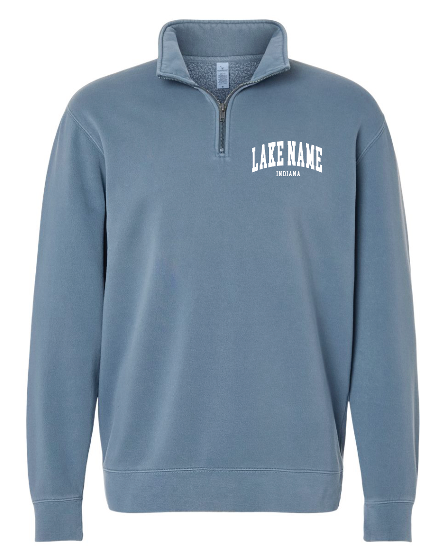 Custom Lake Block Adult Quarter Zip