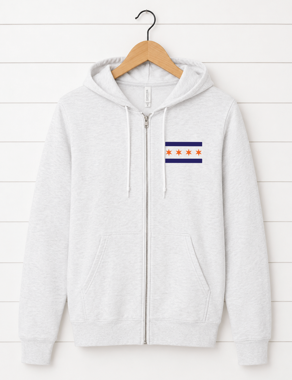 Chicago Flag Navy & Orange Zip-Up
