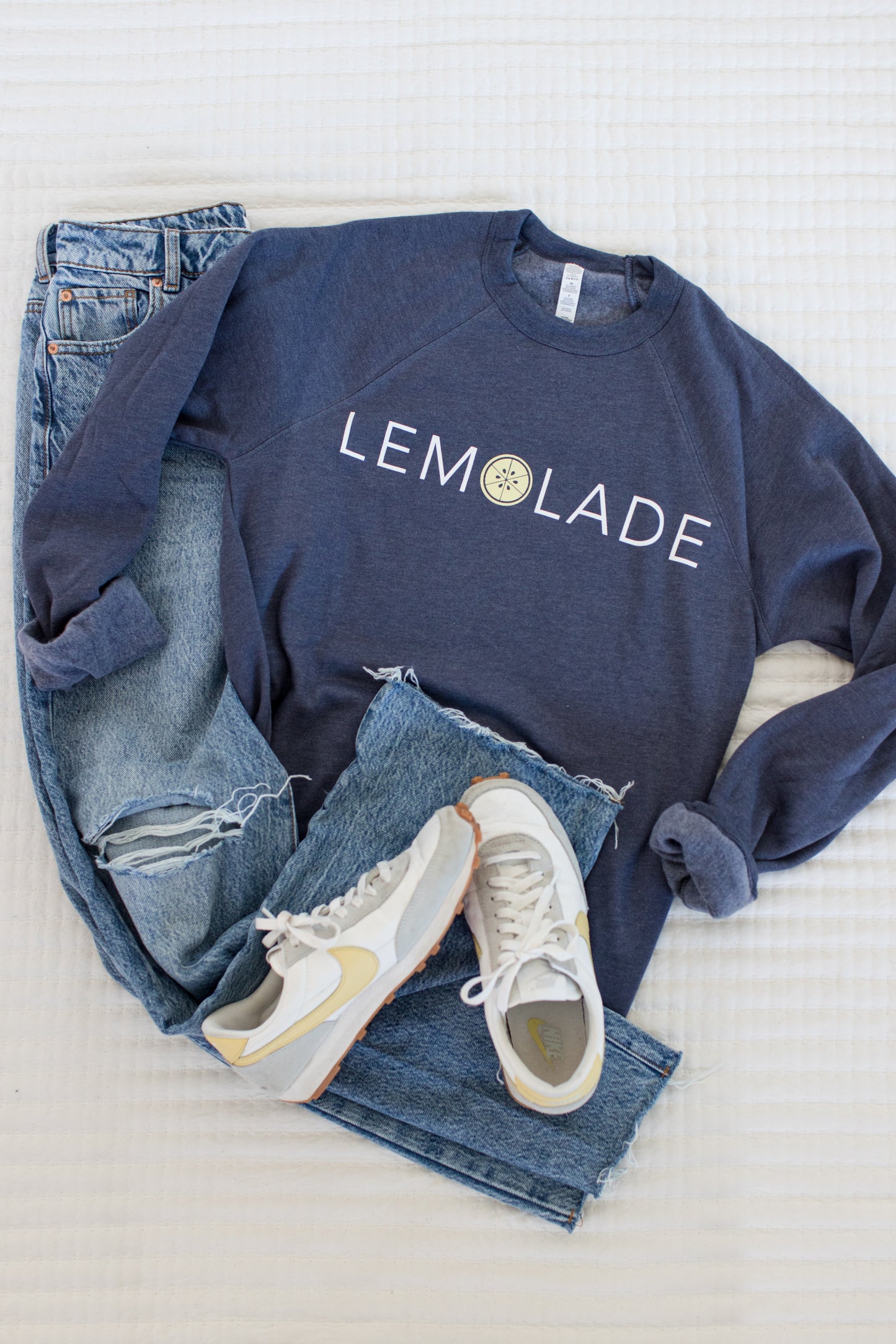 Lemolade Crewneck in Heather Navy