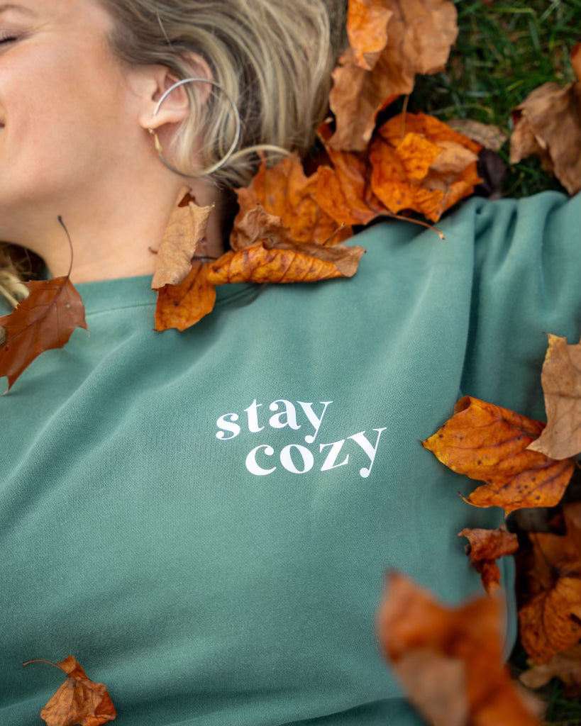 TSP Stay Cozy Alpine Green Crewneck