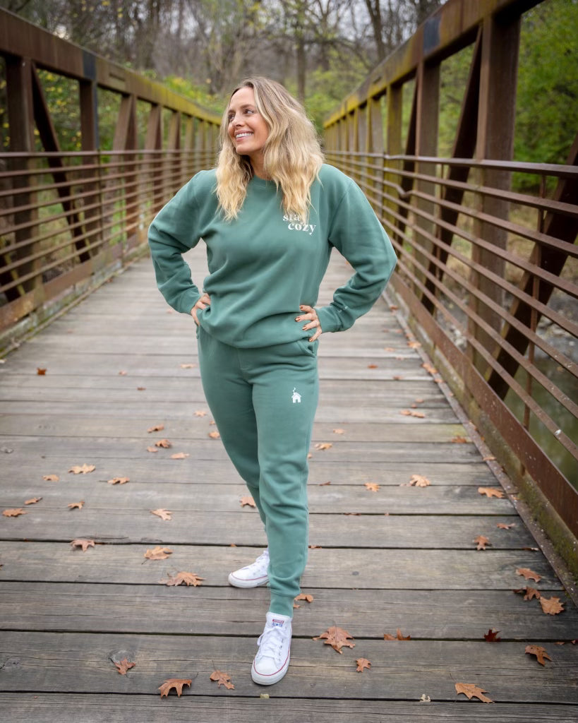 TSP Stay Cozy Alpine Green Crewneck