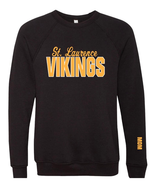 STL Vikings Black Crewneck