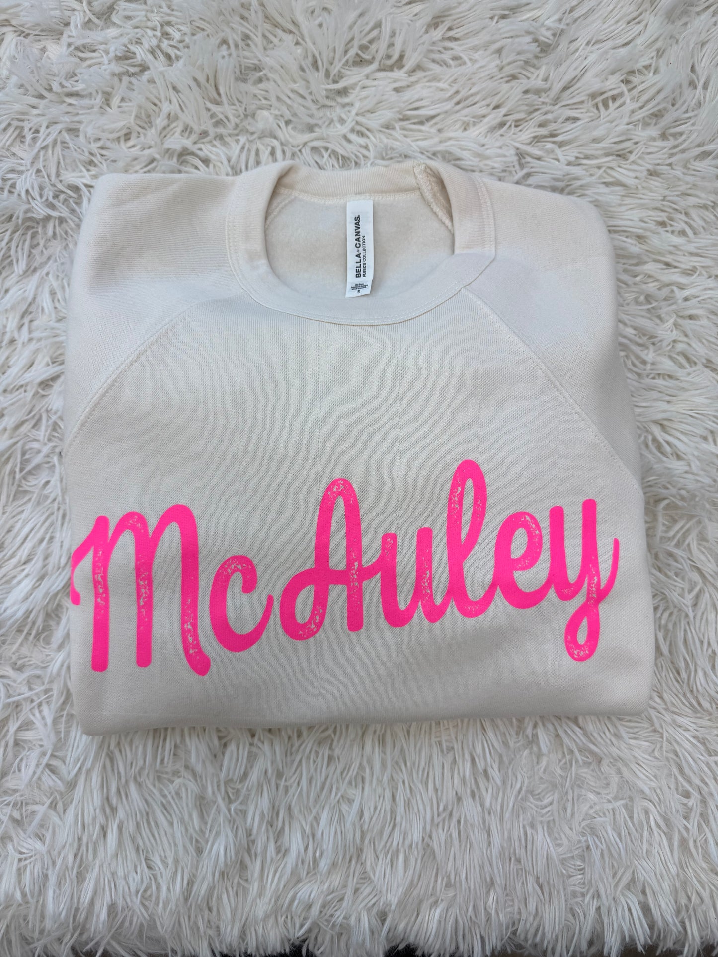 McAuley Cream and Pink Crew