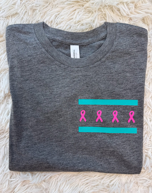 Chicago Flag Ribbon Adult Tee