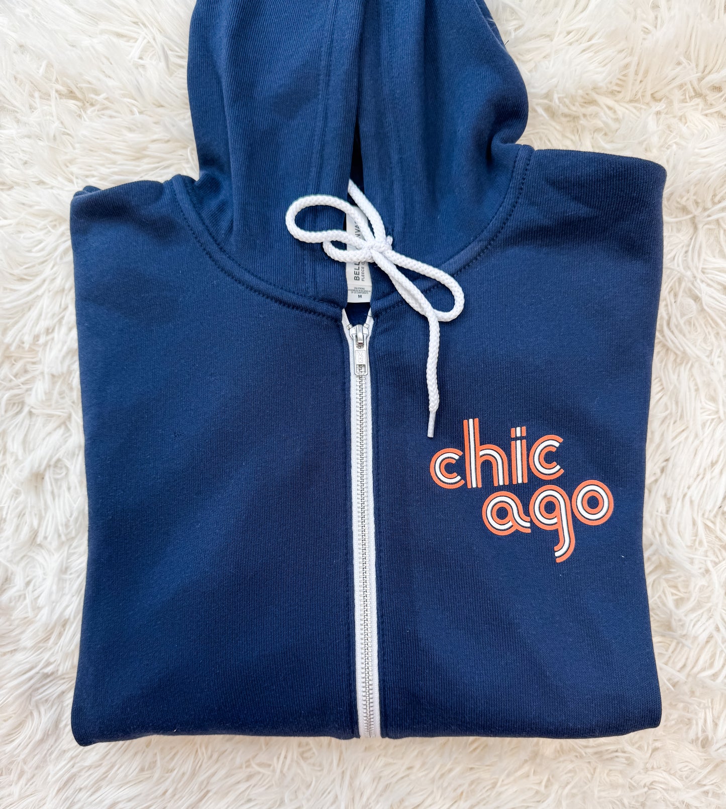 Orange White Chicago Navy Zip-up