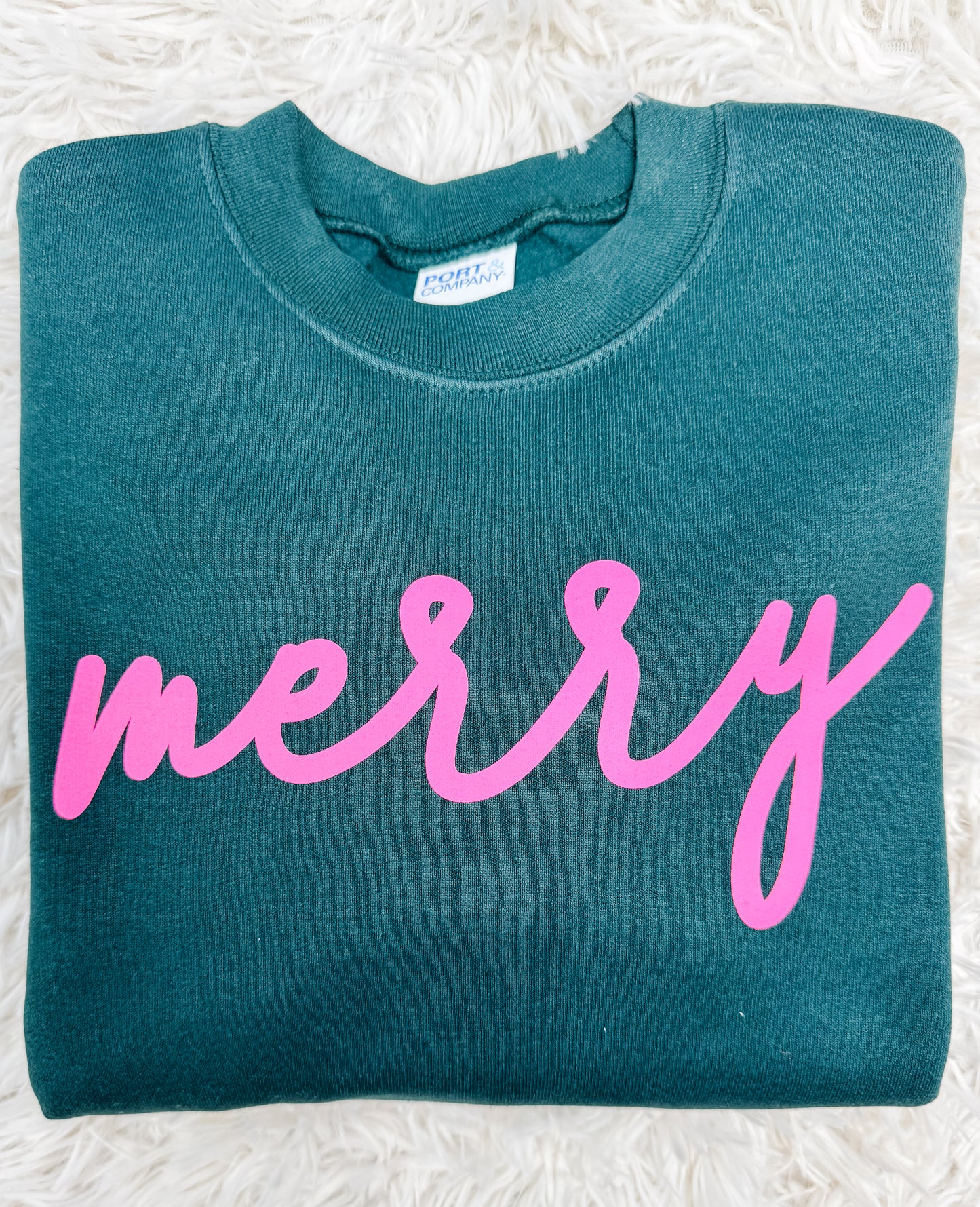 Hot Pink Merry Youth Crewneck