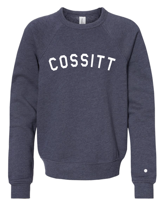 Cossitt Heather Navy Youth Crewneck