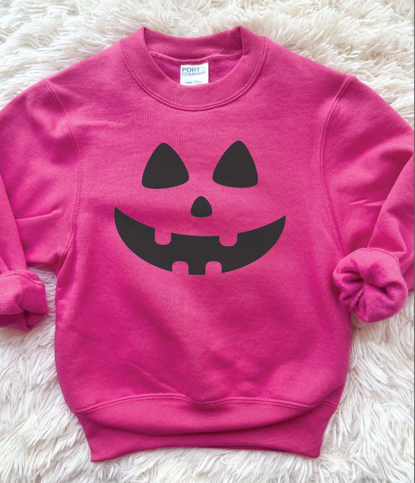 Pink Pumpkin Midweight Crewneck - Adult