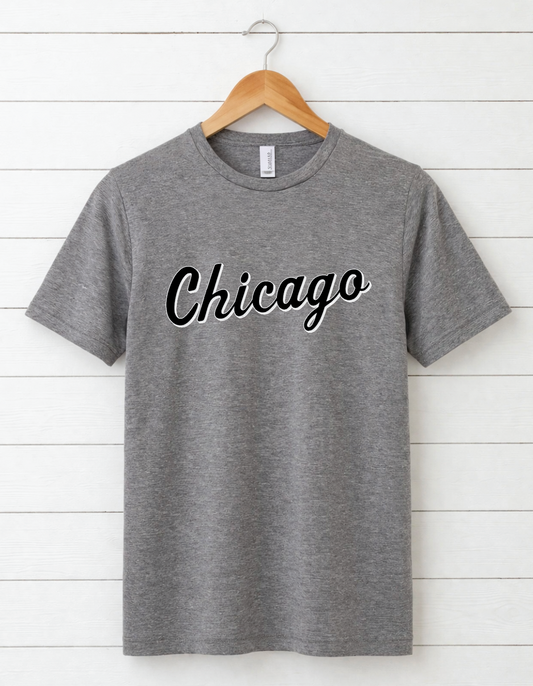 Black + White Chicago Adult Tee