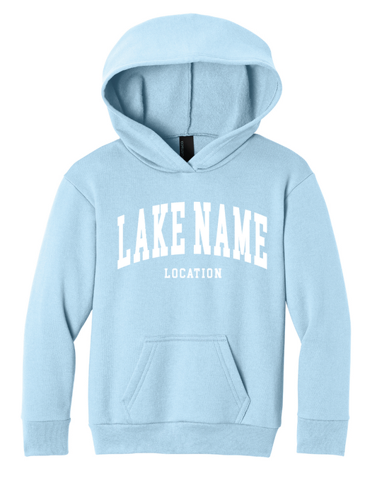 Custom Lake Block Youth Hoodie