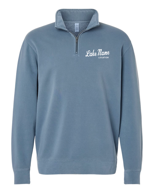 Custom Lake Cursive Adult Quarter Zip