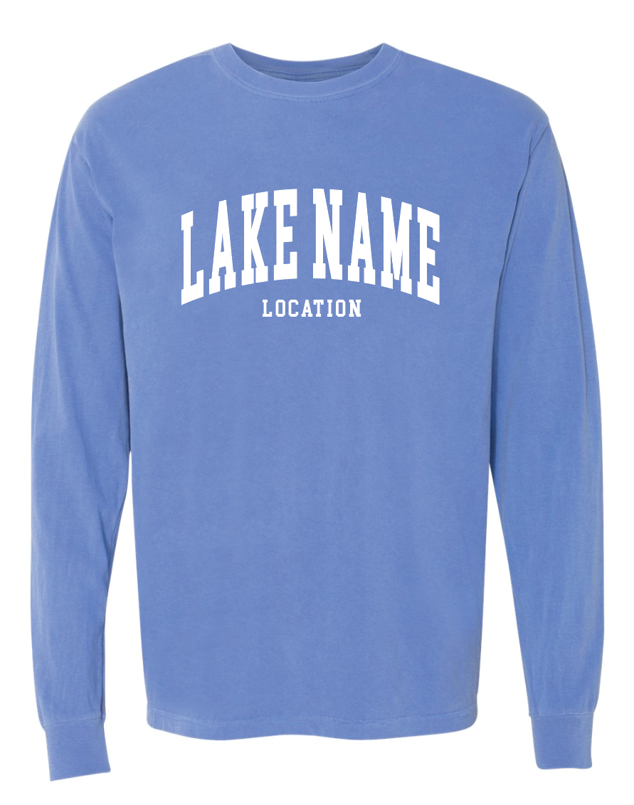 Custom Lake Block Adult Long-Sleeve