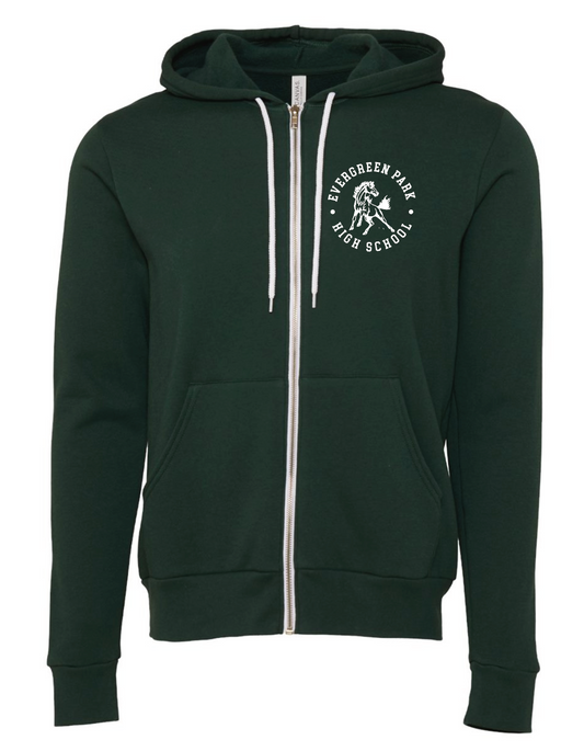 Evergreen Park Mustangs Zip-up Sweatshirt