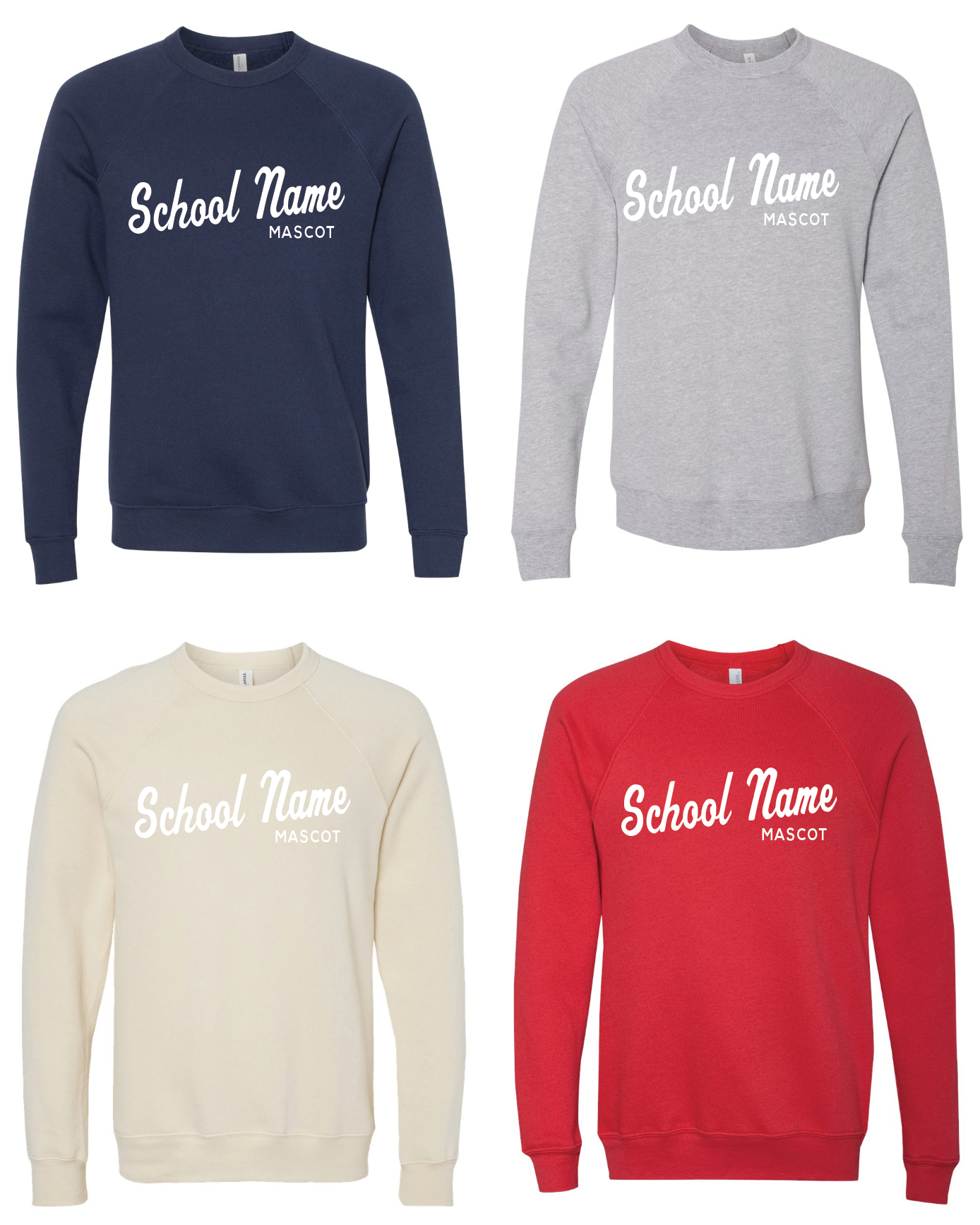 Custom School Cursive Crewneck