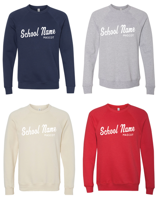 Custom School Cursive Crewneck