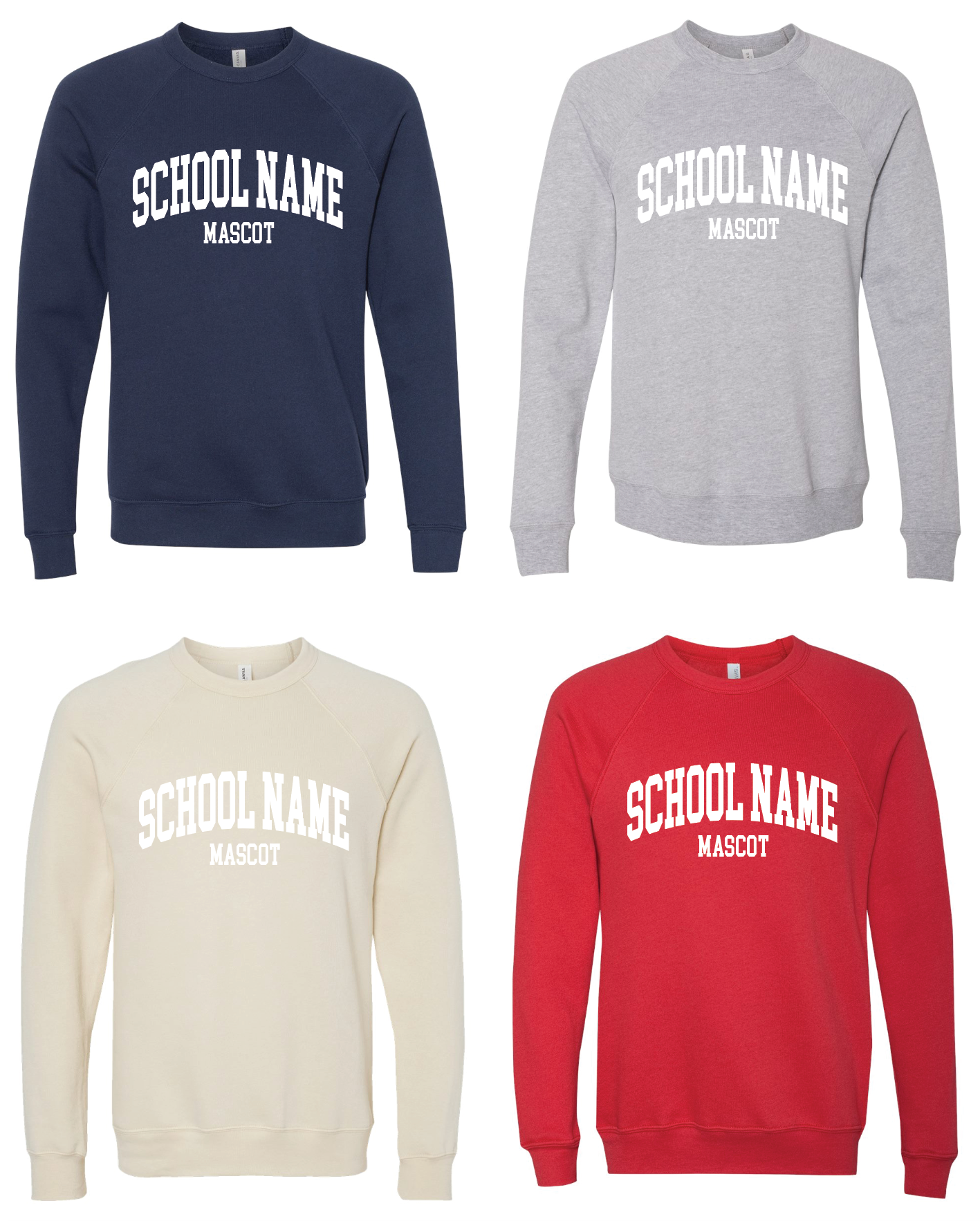 Custom School Block Crewneck
