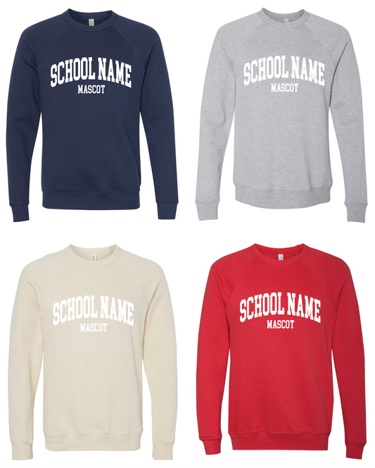 Custom School Block Crewneck