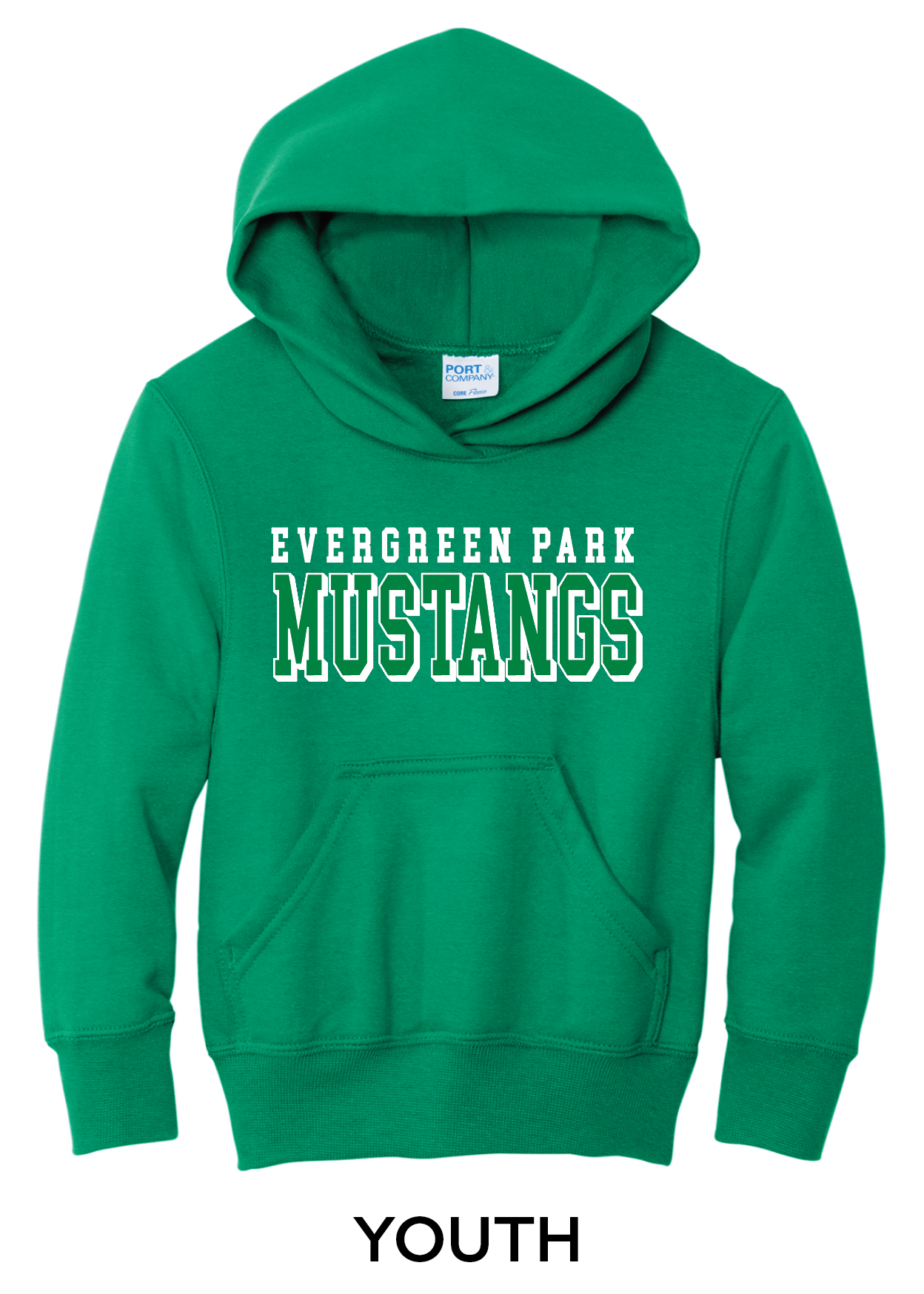 Evergreen Park Mustangs Hooded Sweatshirt