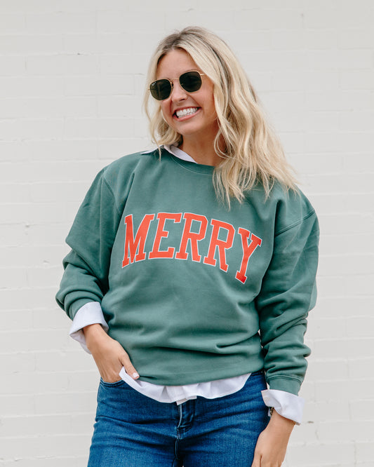 Alpine Green Merry Crewneck