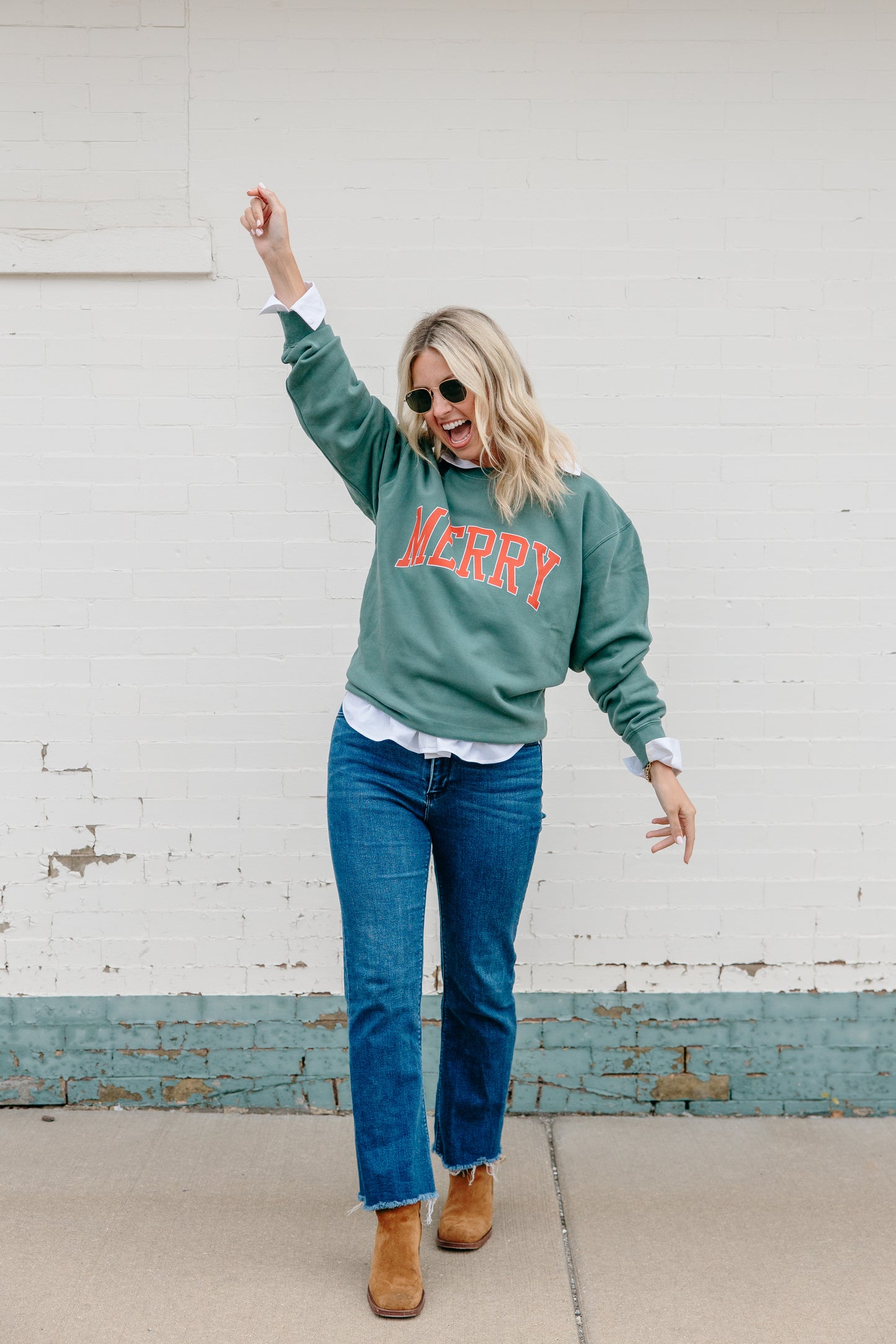 Alpine Green Merry Crewneck