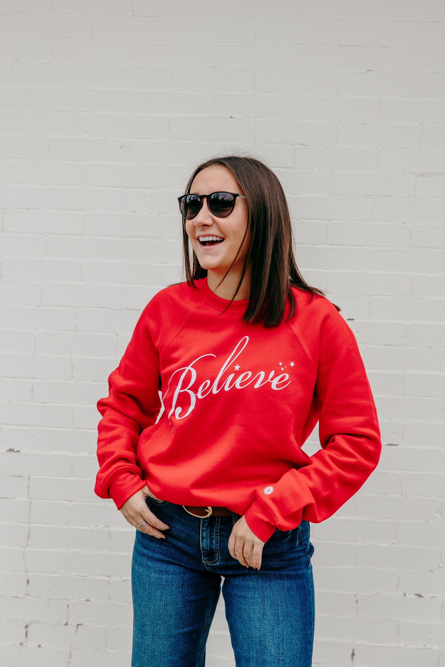 Believe Red Crewneck